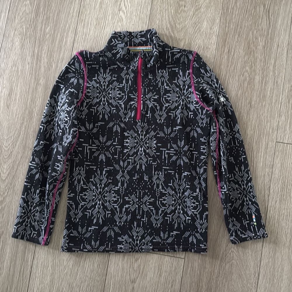 Smartwool Black and Pink Kids Shirt